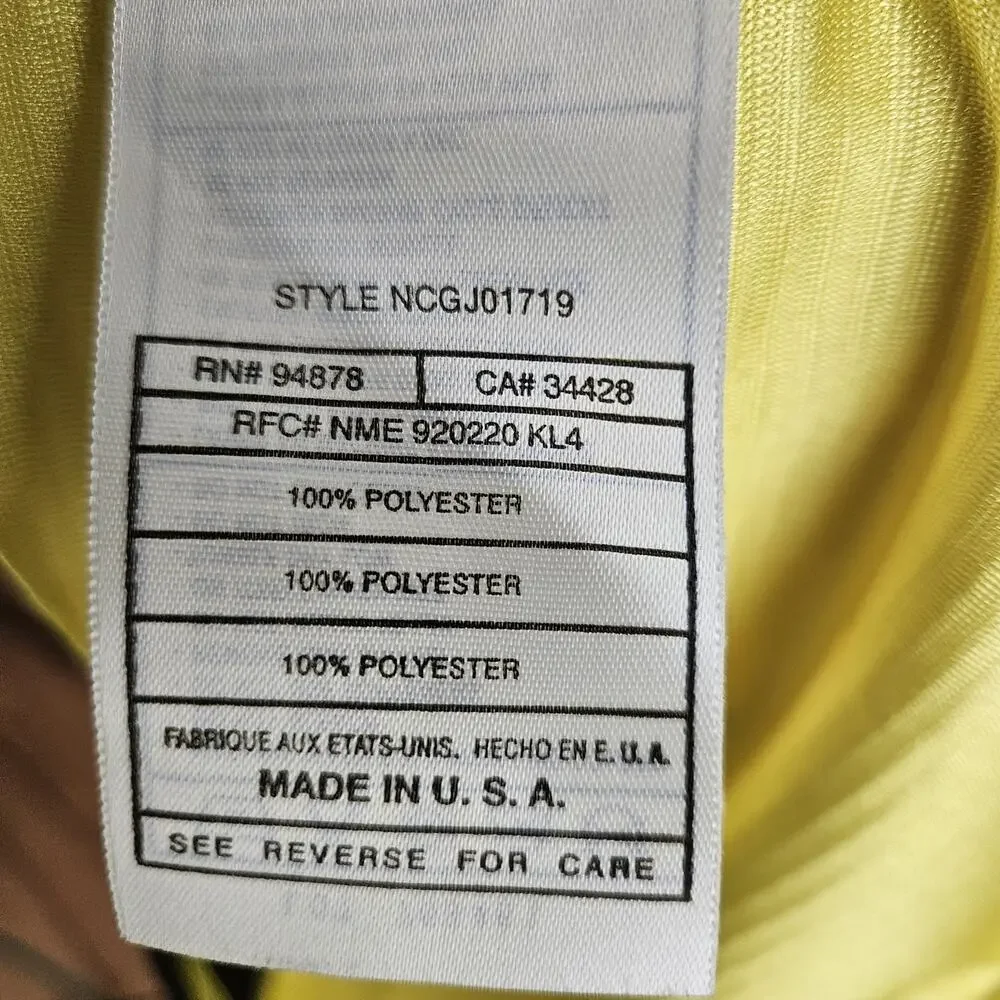 Vintage 90s Nike Soccer Jersey Men M Yellow Long Sleeve Goalkeeper Made In USA